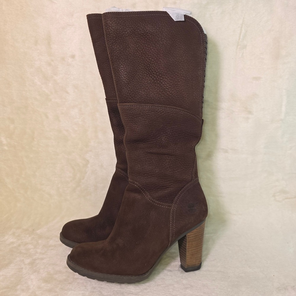 Timberland Earthkeepers 8552R Tall Boots Brown Pebbled Leather Suede Women 6